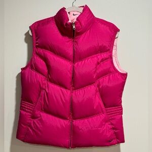 Vintage Hot Pink Y2K Nike Down Filled Puffer Vest Women’s XL Reversible